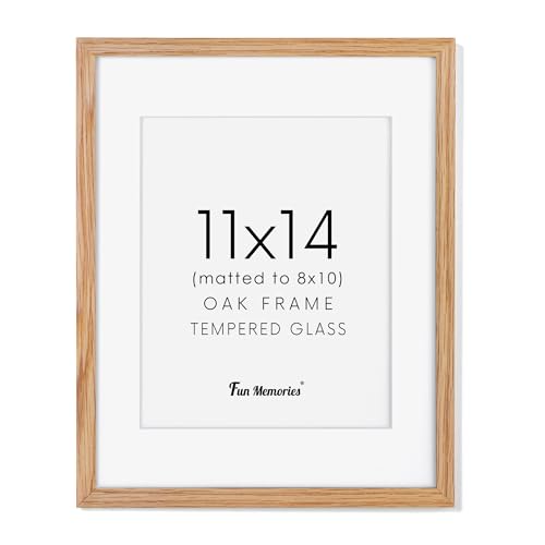 11x14 Picture Frame, Solid Oak Wood 11