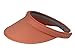 TOP HEADWEAR Sports Cotton Twill Clip-On Tennis Golf Sun Visor 3.5 Inch Wide Brim, 2 Pack Coral