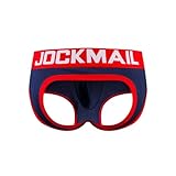 JOCKMAIL Men's Jockstrap Cotton Briefs Breathable Athletic Underwear Supporter (US, Alpha, XX-Large, Regular, 307Navy)