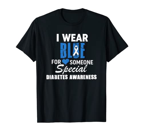 Diabetiker Typ 1 oder 2 Design – I Wear Blue Diabetes Awareness T-Shirt