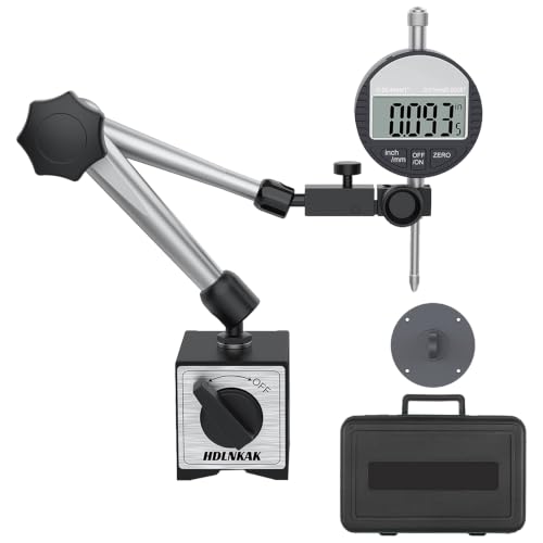 HDLNKAK Digital Dial Indicator 0-1''/25.4mm and Magnetic Base 176lbs (80kg)