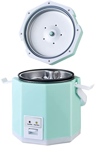 SilteD Portable Mini Rice Cooker Electric Travel Rice Cooker Small Removable Non-Stick Pot Keep Warm Function Suitable for 1-2 People