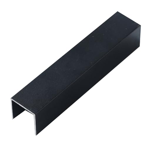 CXGBQSJ Industrial Aluminum Alloy U Channel Profile, Machinable Structural Support for Automotive Repair, Engineering Work and DIY Builds,Black