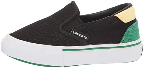 Lacoste Kids Jump Serve Slip on Sneaker, LT YLW/BLK, 4 US Unisex Toddler | Image 7