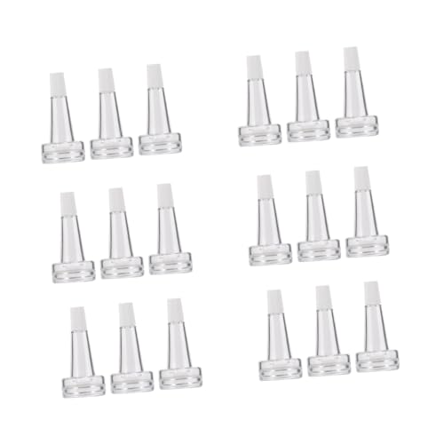 IMIKEYA 100個 精華瓶用透明ホーン形キャップ 液体容器密封交換用 持ち運び便利で実験や保管に