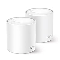 TP-Link Deco X50 Mesh WLAN Set (2 Pack), Wi-Fi 6 AX3000 Dual Band Router & Repeater, 3X Gigabit Ports für Jede Einheit, empfohlen für Häuser mit 3-4 Schlafzimmern, Umfassender Jugendschutz, WPA3