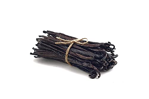 25 Vanilla Beans For Making Vanilla Extract Grade A - NON-GMO Planifolia Vanilla Beans Bulk, 6-8 Inches
