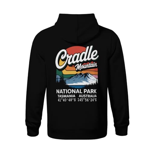 Kids Cradle Mountain National Park with GPS Tasmania Australia Boys Girls Lightweight Kangaroo Pocket Fleece Hoodies3