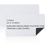Yexiya 4 Pcs Card Game Mats 14 x 24 Inch Playmat Sublimation Blanks Playmat Smooth Card Playing Mat for Board Games,and Collectible Playing (White)