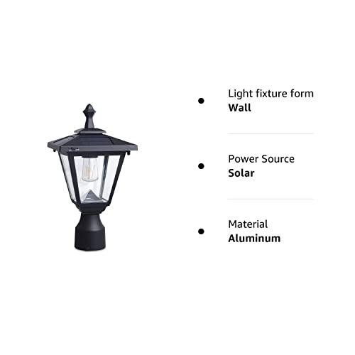 Kmc Lighting St4330Q-A Solar Lamp Post Lights Solar Post Lights Outdoor Post Lights Die-Casting Aluminum 100 Lumens 3-Inch Fitter Base For Post Mount #TOP5