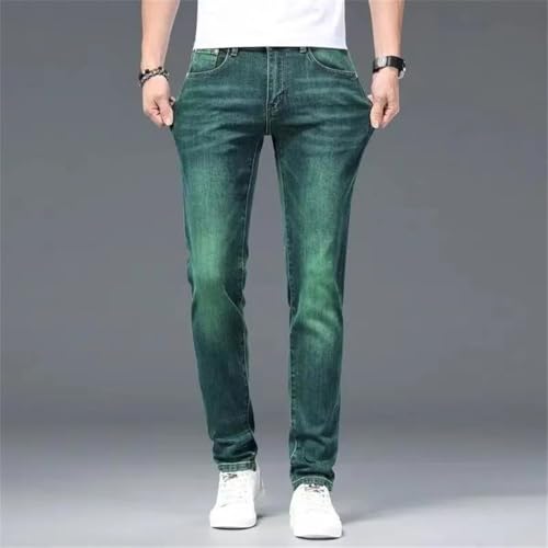 Men's Grinding White Slim Fit Classic Denim Pants Jeans Casual Trousers3