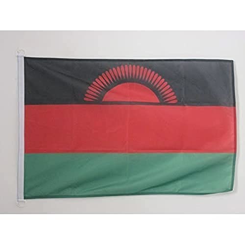 AZ FLAG, Malawi Flag, 2x3 Ft, For Outdoor, Malawian Banner Knitted Polyester with Two Plastic Rings, Fade Resistant