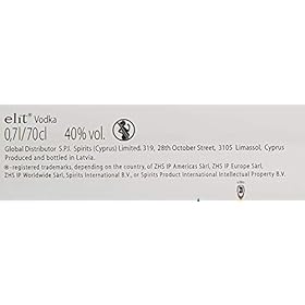 elit Premium Vodka, Multi Award Winning, Ultra Smooth, Freeze Filtered............... %.............. cl.