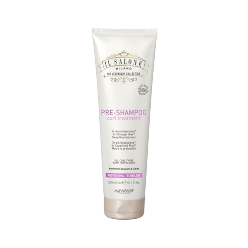 Il Salone Milano Professional Curl Pre-Shampoo Treatment - Hydrates, Strengthens, Increases Resistance to Hair Breakage - Makes Curls Soft & More Manageable - For All Curl Types (10.1 fl oz / 300ml)