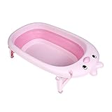 Bañera cómoda para bebés: el diseño ergonómico profundo y la bañera espaciosa brindan un amplio espacio de baño para los bebés, lo que hace que el baño sea más fácil y seguro.