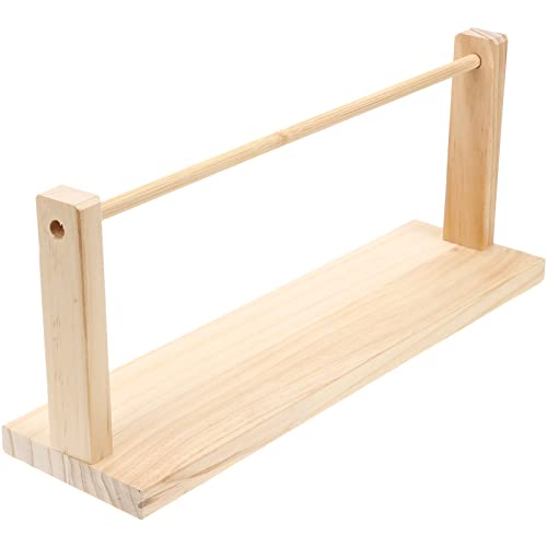 Gadpiparty Vintage Rotatable Wood Bobbins Stand Twine Dispenser Thread Holder Hair Braiding Rack Spool Wooden Braid Stand Sewing Ribbon Yarn Storage Organizer Crafts Accessories #TOP13