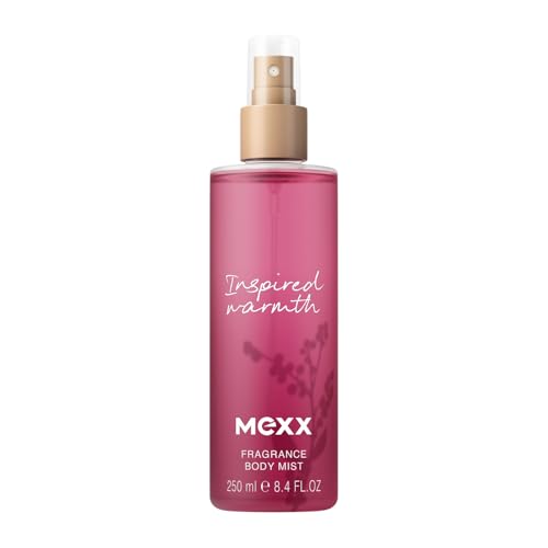Mexx Inspired Warmth Body Mist   Fragancia afrutada de color ámbar para mujeres con propiedades para mejorar el estado de ánimo, 250 ml