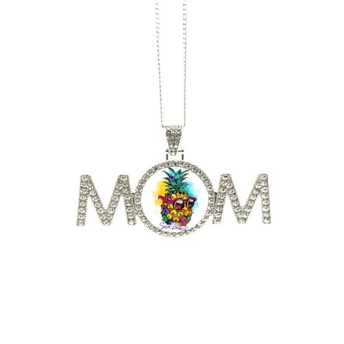 Collier pendentif fruits tropicaux Or - Bijou de créateur pour grand-mère M