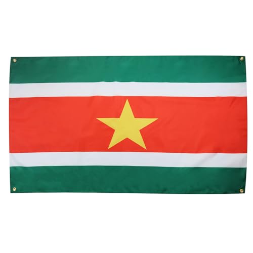 AZ FLAG - Bandera de Suriname (150 x 90 cm, con 4 ojales, bandera Surinamita para balcón o pared