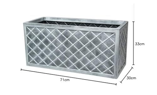 Scotrade MND G19 Beautiful Stylish Look 70cm Lazio Pewter Trough Garden Decor - 2