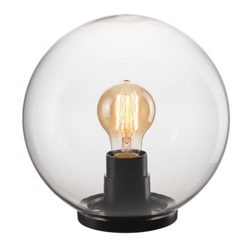 Generico Sfera Globo Opale Per Lampione da Esterno, Attacco E27, LED Compatibile, Stagna IP44, per Giardino (Fumè, Diam. 30cm)