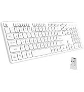 B.FRIENDIT 2.4G Wireless Keyboard with Cover/Protector Skin, Soft Touch Quiet Computer Keyboard,F...