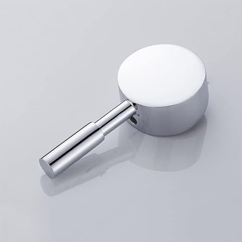 SUOLIWENG Hot Cold Shower Knobs Kit 1 Pack, Shower Handle Replacement Part with Set Screw, Hot Cold Shower Knobs Single Handle,Chrome(Size : 40-05) Cover