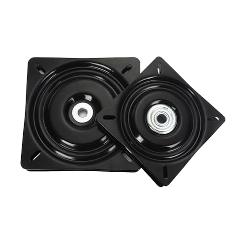 Black Universal Bearing Lazy Susan Base Boss Chair Turntable Plate Solid Wood Seat Sofa Chair Rotating Connector(200 * 200 * 1.5mm)