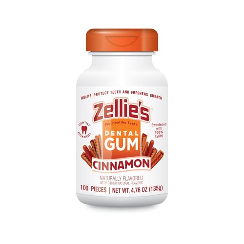 Zellies Xylitol Sugar Free Cinnamon Chewing Gum | Cinnamon Flavor (100 Count (Pack Of 1))