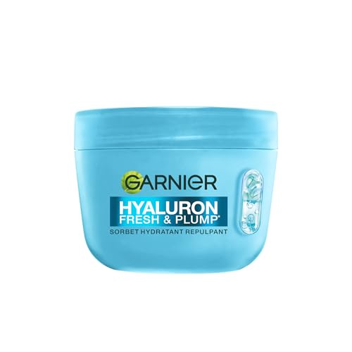 GARNIER - Hyaluron - Crème Sorbet Hydratante Repulpante Fresh & Plump - Crème Visage à l'Acide Hyaluronique - +60% Hydratation, Peau 83% Plus Rebondie &...