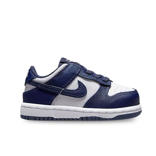 Nike Dunk Low Baby/Toddler Shoes (FB9107-116, White/White/Midnight Navy)2