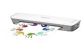 Fellowes Ion A3 - Plastificadora de documentos, 80 a 125 micras, para uso ocasional, libre de atascos, color blanco, 10 fundas de plastificar gratis