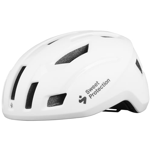S Sweet Protection Casco Unisex para Adultos, Color Blanco Mate, 53-61 cm