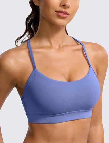 Image of BAYDI Clouduxi Y Back Sports Bra for Women - Padded Racerback Spaghetti Strap Low Impact Workout Yoga Bra, A-C Cups