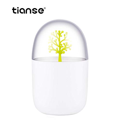 TIANSE árbol Cajita de almacenaje de para bastoncillos de algodón, Almacenamiento de Cocina, Organizador Maquillaje Organizador Bastoncillos Maquillaje Caja para Algodón Blanco