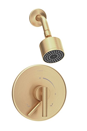 Symmons S-3501-CYL-B-BBZ-1.5-TRM Dia Single Handle 1-Spray Shower Trim with Secondary Volume Control in Brushed Bronze - 1.5 GPM (Valve Not Included)