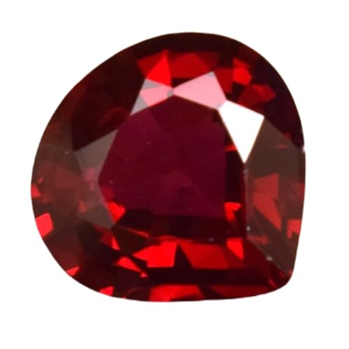 Cœur grenat naturel 9,66mm taillé en facettes pour création de bijoux DIY