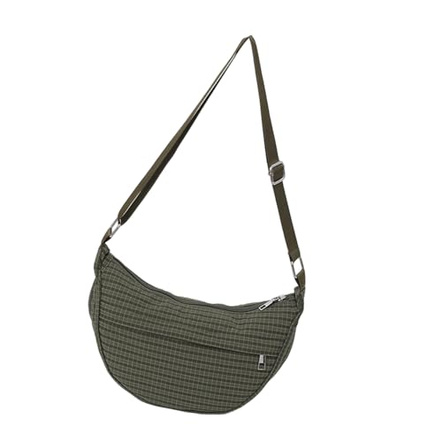 Women Shoulder Bag Korean Styles Dumplings Retro Plaids Messengers Large Capacity Crossbody For Commuting Women Large Capacit