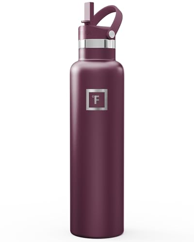 IRON °FLASK 24 oz Narrow Mouth Water Bottle with Straw