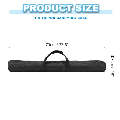 PATIKIL Tripod Carrying Case, 27.6\" x 2.8\" Heavy Duty Oxford Cloth Padded Tripod Bag with Handles for Light Stands Umbrellas Tripods Mic Speaker Stand, Black