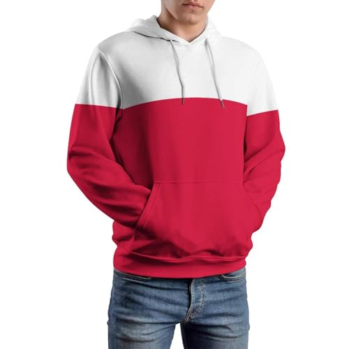 Sweat à capuche pour homme avec imprimé polonais idée cadeau homme sportif