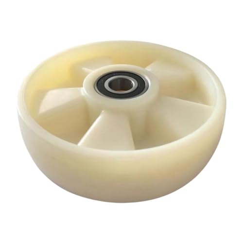 perfk Hydraulic Pallet Truck Wheel Wheels Replacement 180mm Diameter with Bearings Manual Truck Fittings for Industrial Trolleys, White