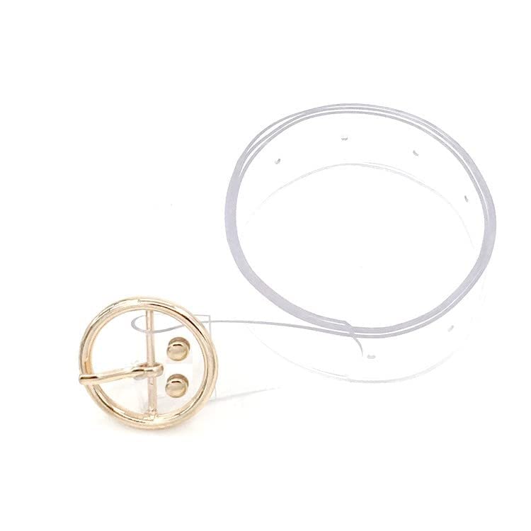 Trendy Chic Transparent Women Buckle Belt Wide Waist Waistband Clear For Women Halloween Costume