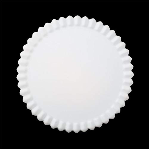 LUX de lámpara exterior lámpara Delta IP44 230 V E27 Ø38 cm lámpara de techo lámpara de baño redonda (Cristal Blanco Terraza – Lámpara de techo