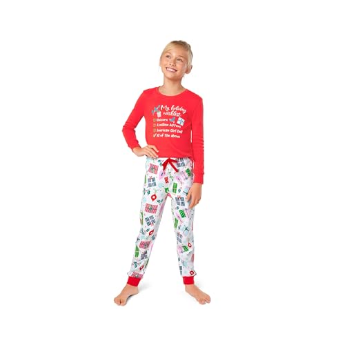 American Girl Holiday PJs Girls, Red and Green, Size 6-16, 2 pc, Ages 6+