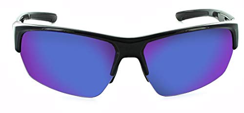 Optic Nerve, Tailgunner Shiny Black w/ Polarized Brown Lens Blue Mirror2