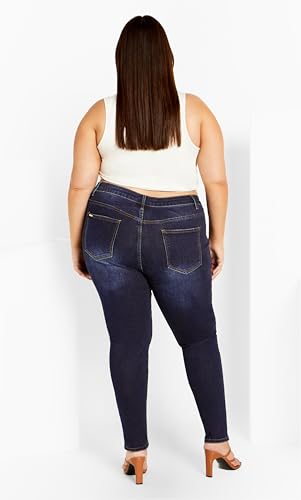 City Chic Women's Apparel Women's Asha JoJo Distressed Detail Crop Jean4