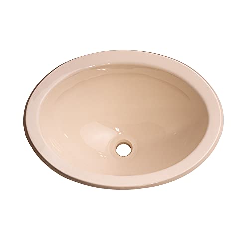 Toughgrade Single Bowl Rv 13-3/4" Long X 10-3/8" Wide Bathroom Sink (White/Parchment) (Parchment) #TOP3