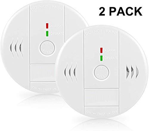 Combination Smoke and Carbon Monoxide Detector Alarm, Beep Voice Warning Co Alarm Clock
