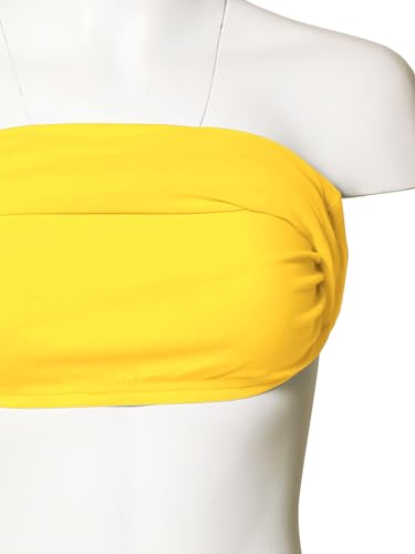 Image of MixMatchy Women's Stretchy Strapless Tube Top Y2K Bandeau Top